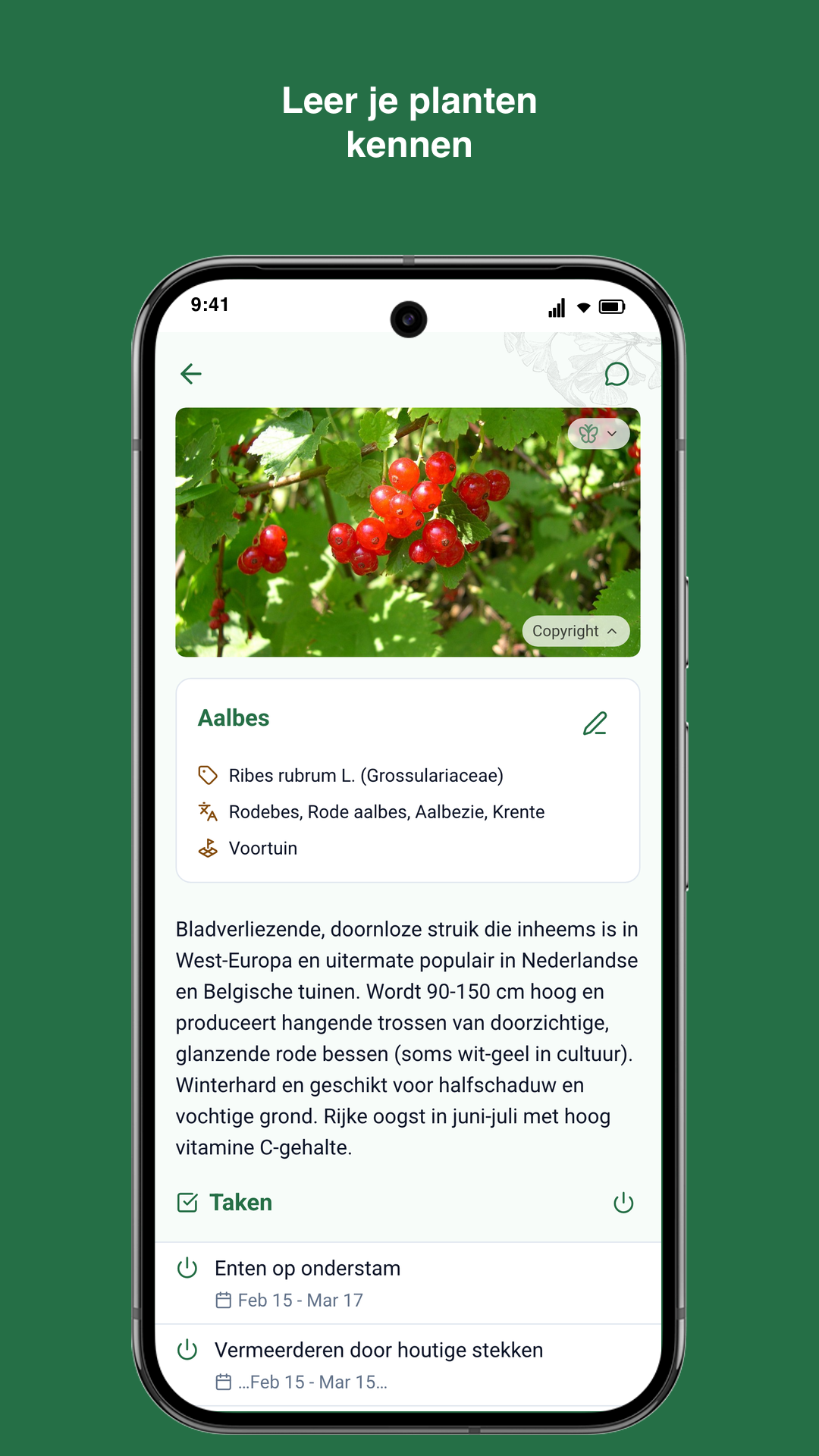 Gardiflora-app met gedetailleerde plantinformatie en verzorgingstips