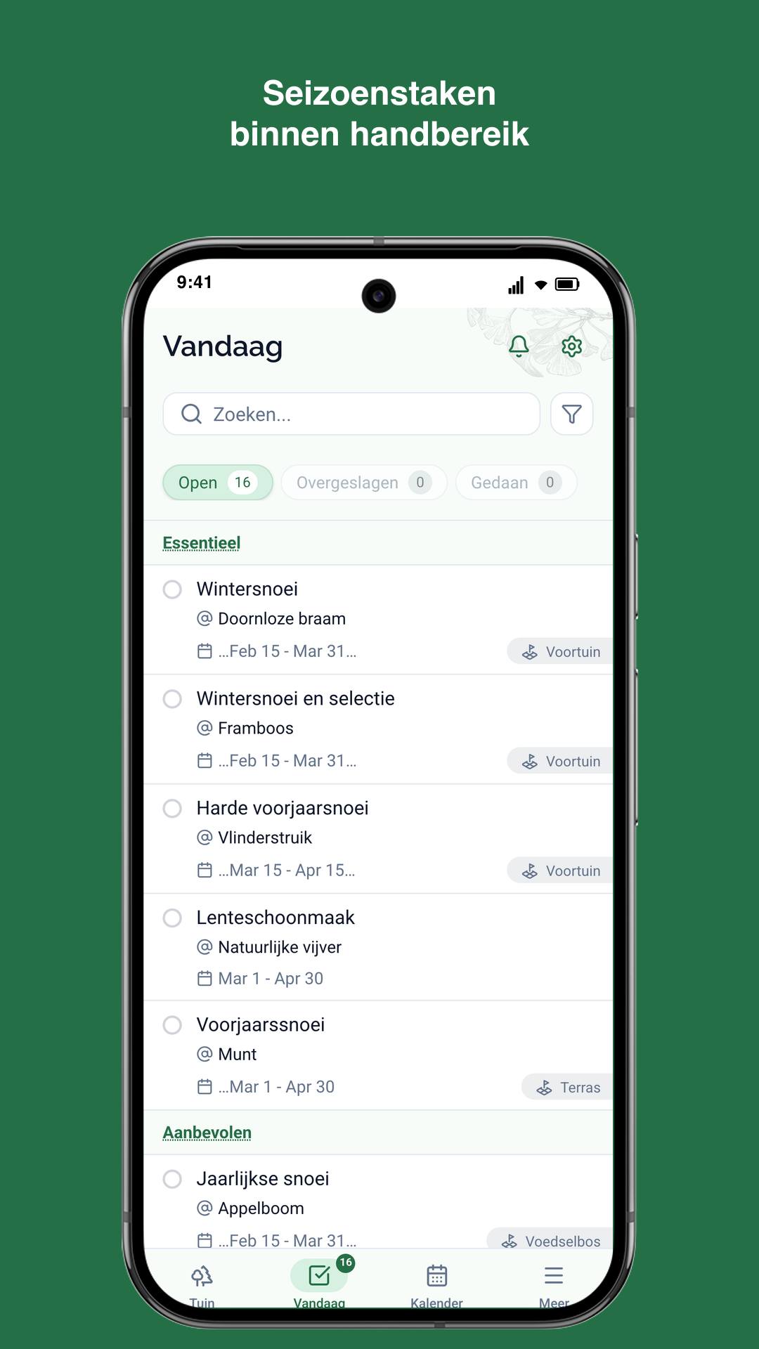 Gardiflora-app met seizoensgebonden tuintaken